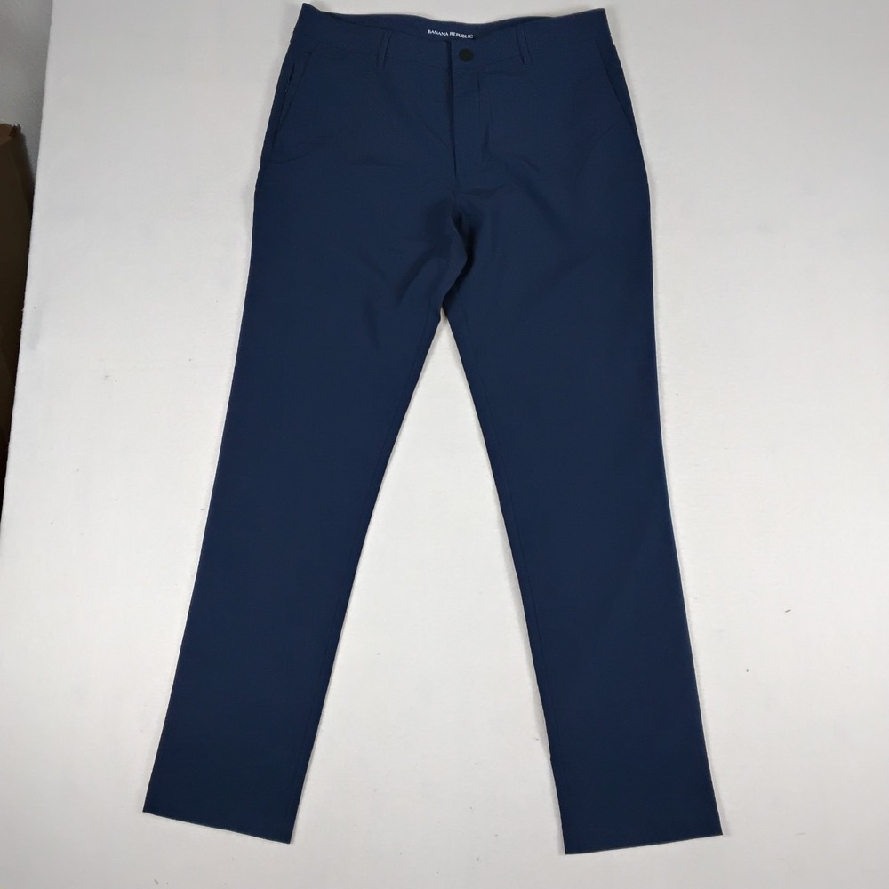 Banana Republic Pants Mens 34x32 Navy Blue Slim Fit Chino Business Casual Twill